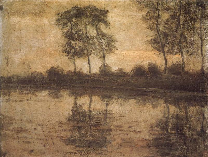 Piet Mondrian Trees at the edge of Gaiyin river china oil painting image